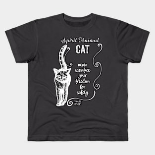 Spirit animal Cat white Kids T-Shirt